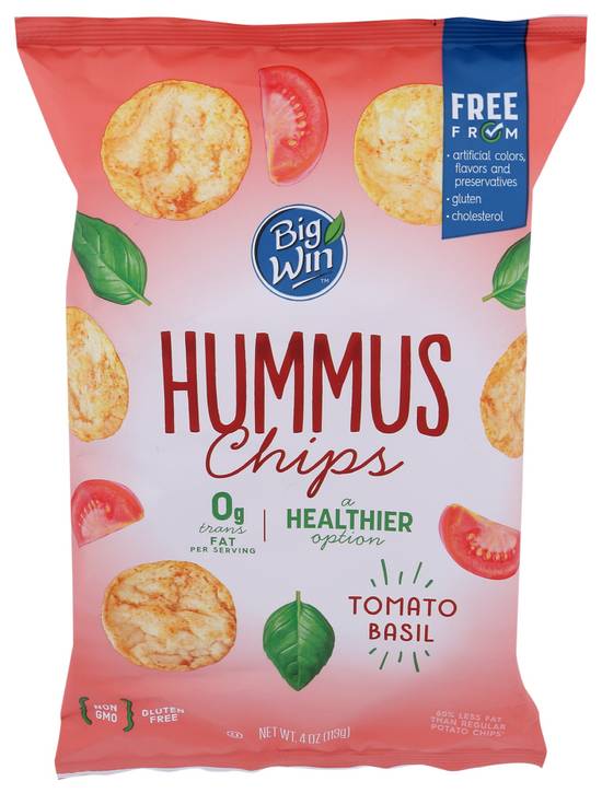 Big Win Hummus Chips Tomato Basil (4 oz)