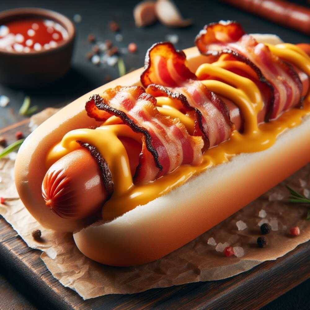 🆕Hot Dog bacon grillé cheddar