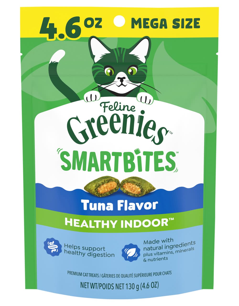 Greenies Feline Smart Bites Healthy Indoor Premium Cat Treats, Tuna (4.6 oz)