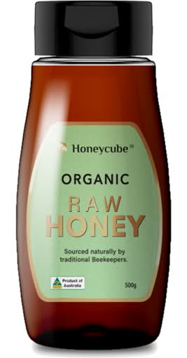 Honeycube Organic Raw Honey 500g