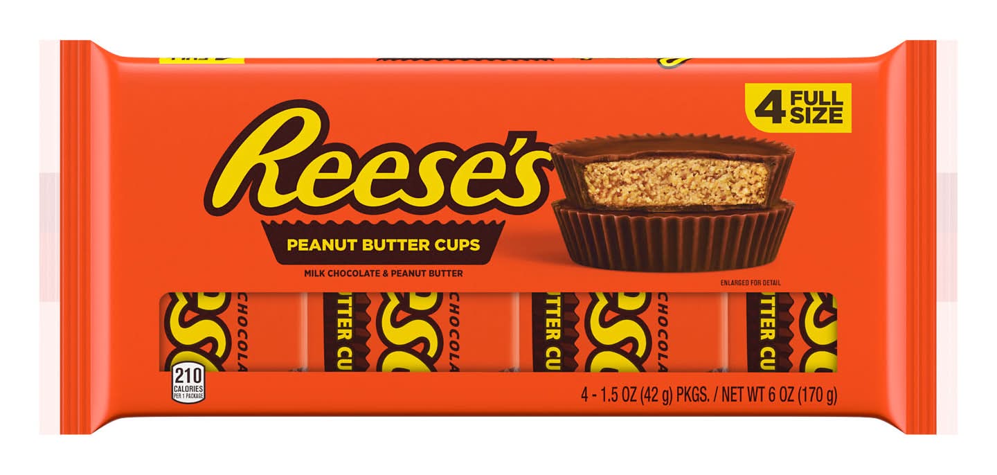 Reese's Milk Chocolate, Peanut Butter (4 x 1.5 oz)