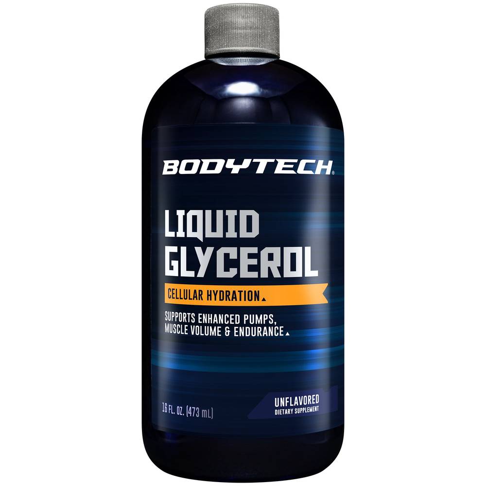 BodyTech Liquid Glycerol Supports Enhanced Pumps Muscle Volume & Endurance Unflavore (16 fl oz)