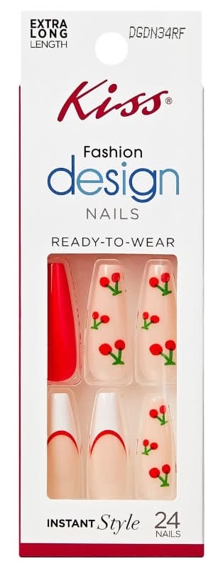 KISS Ready-To-Wear Fashion Design Nails, XXL (24 ct)