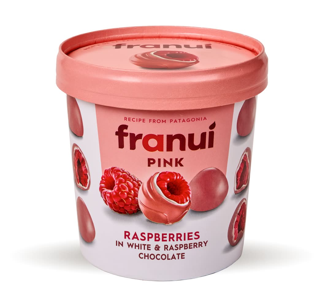 Franuí - Framboises roses enrobées de chocolat (150g)