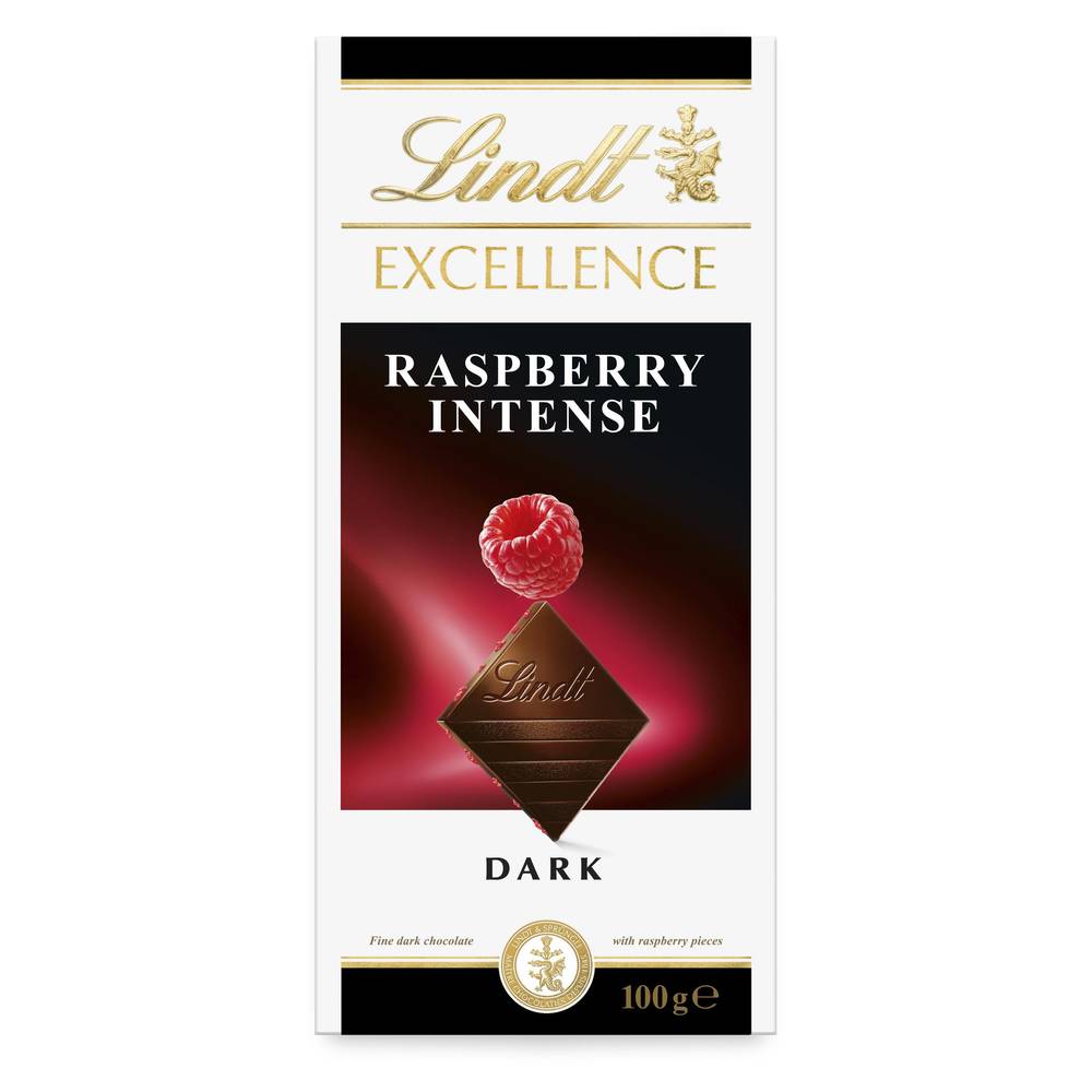 Lindt Excellence Dark Chocolate, Raspberry Intense (100g)