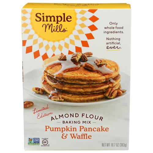 Simple Mills Pumpkin Pancake & Waffle Almond Flour Baking Mix