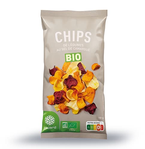 Chips de légumes bio au sel de Camargue