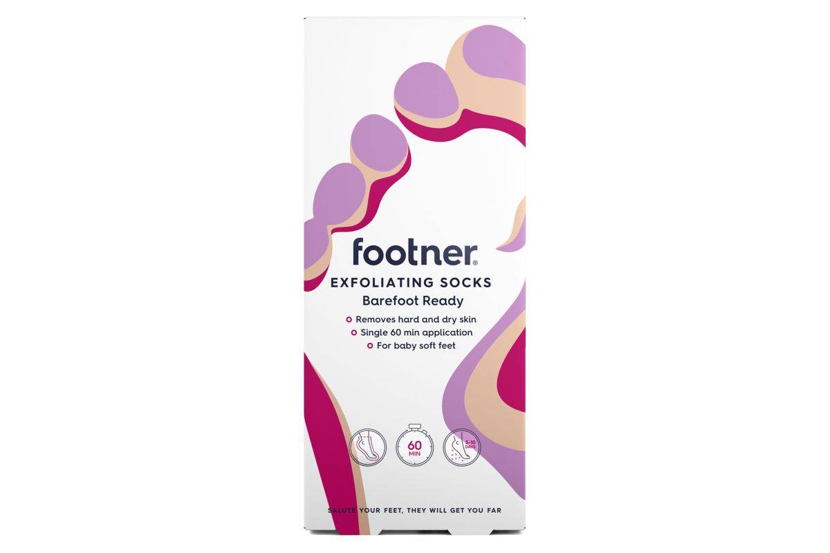 Footner Exfoliating Socks to Remove Hard Skin - 1 Pair