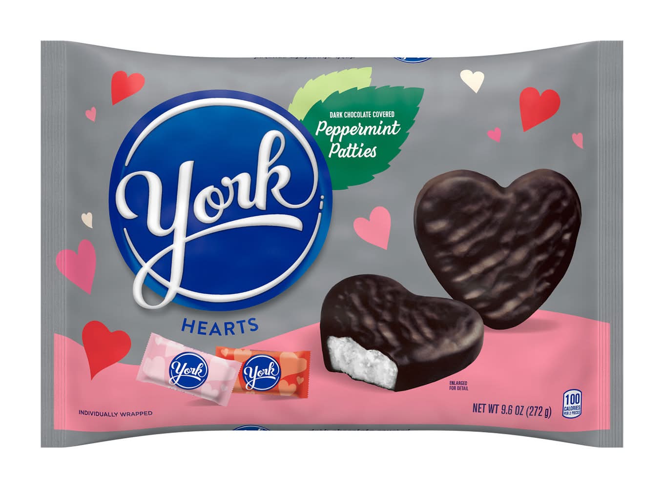 York Heart Shaped Dark Chocolate Covered Peppermint Patties (9.6 oz)