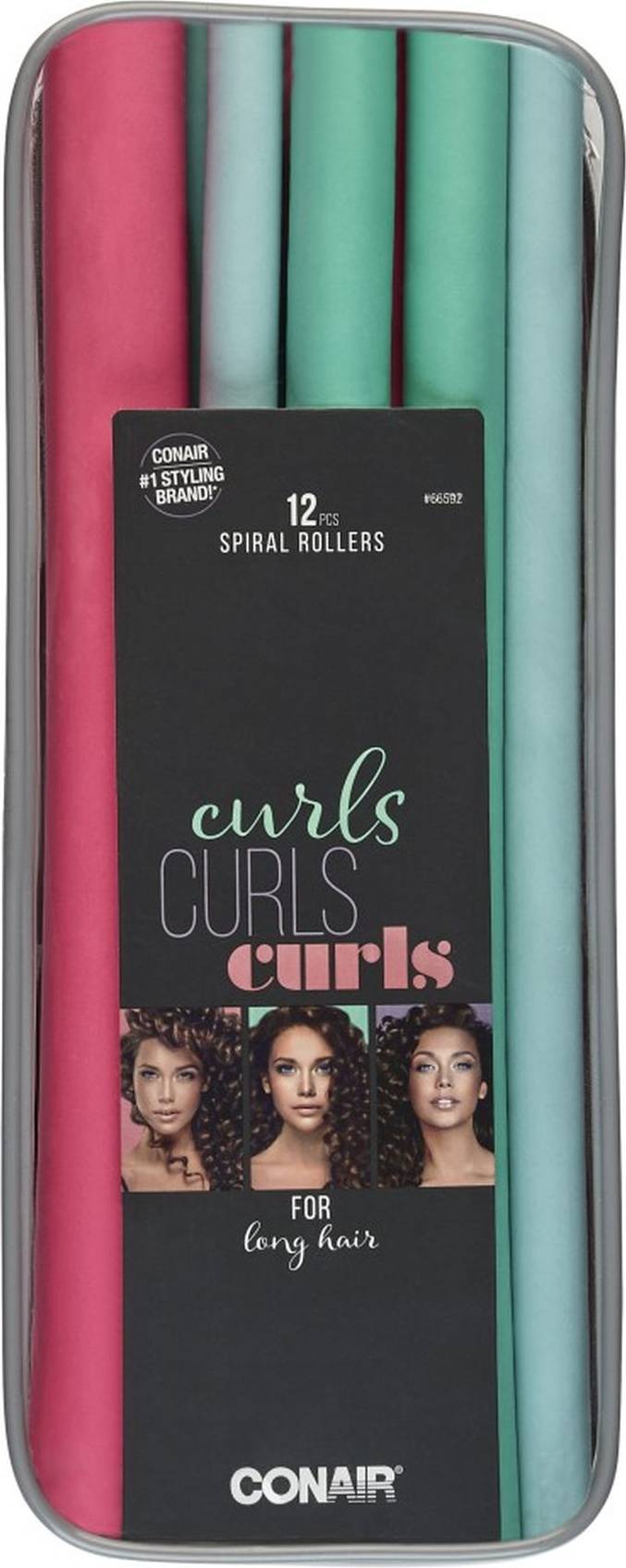 Conair Curls Long Hair Rollers in Pouch (12 ct)