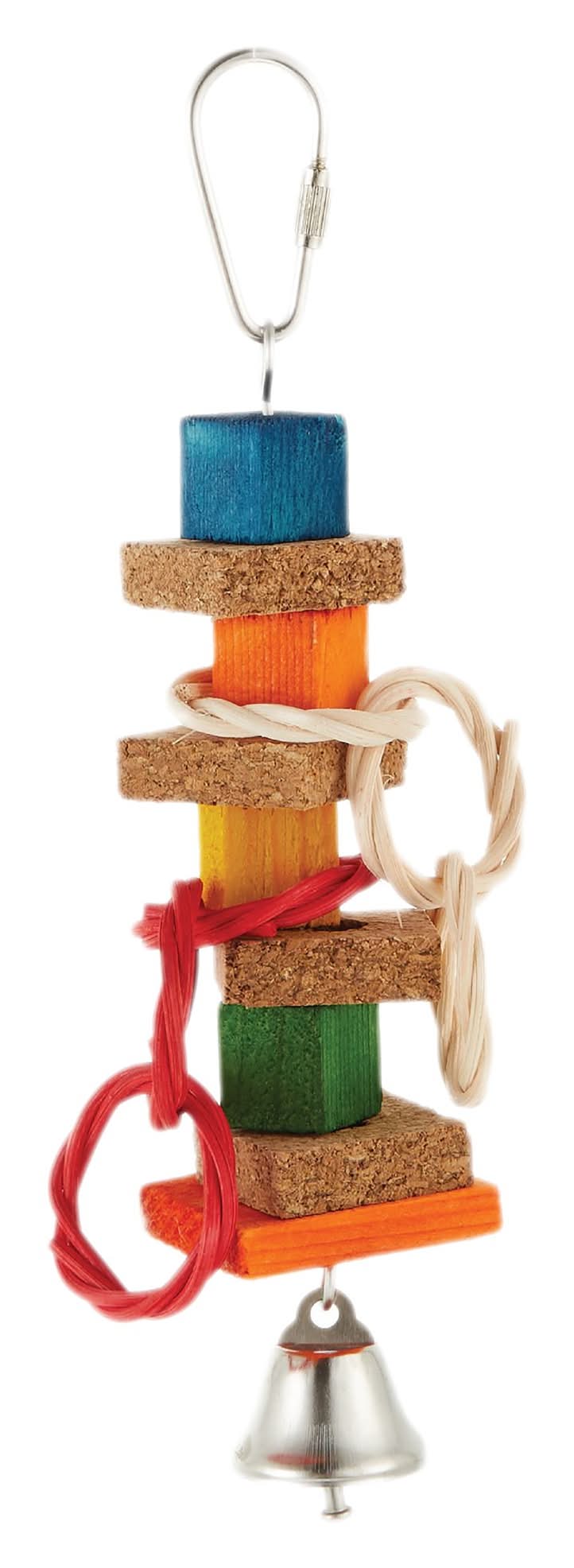 All Living Things® Rainbow Cork Stacks Bird Toy (Color: Assorted, Size: Small)