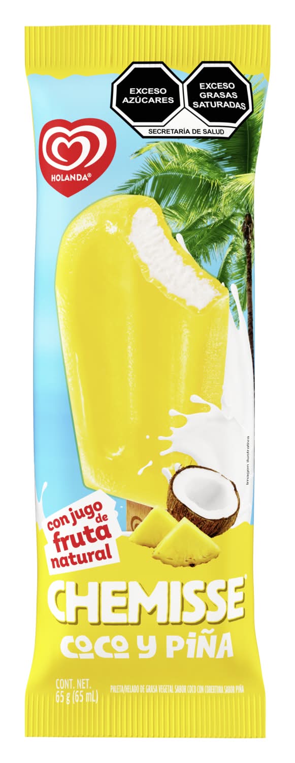 Holanda · Chemisse paleta con cobertura, coco-piña (65 ml)