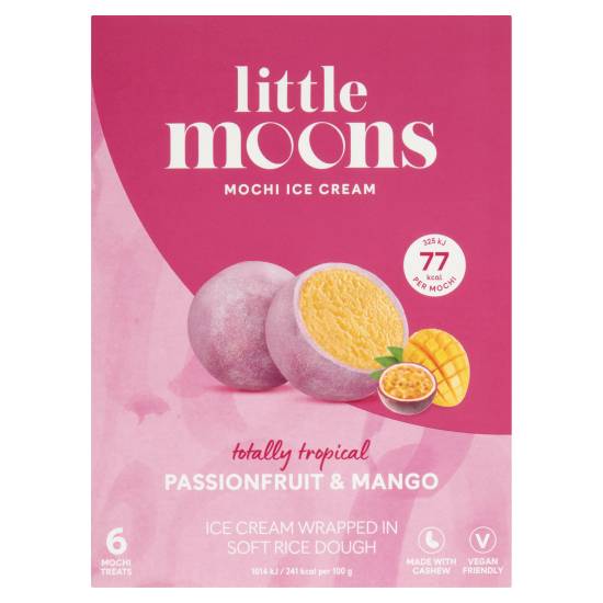 Little Moons Passionfruit & Mango Mochi I/Cream 6x32g