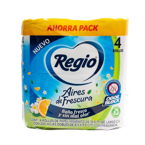 Aires De Frescura Papel Higienico Regio 4Pz