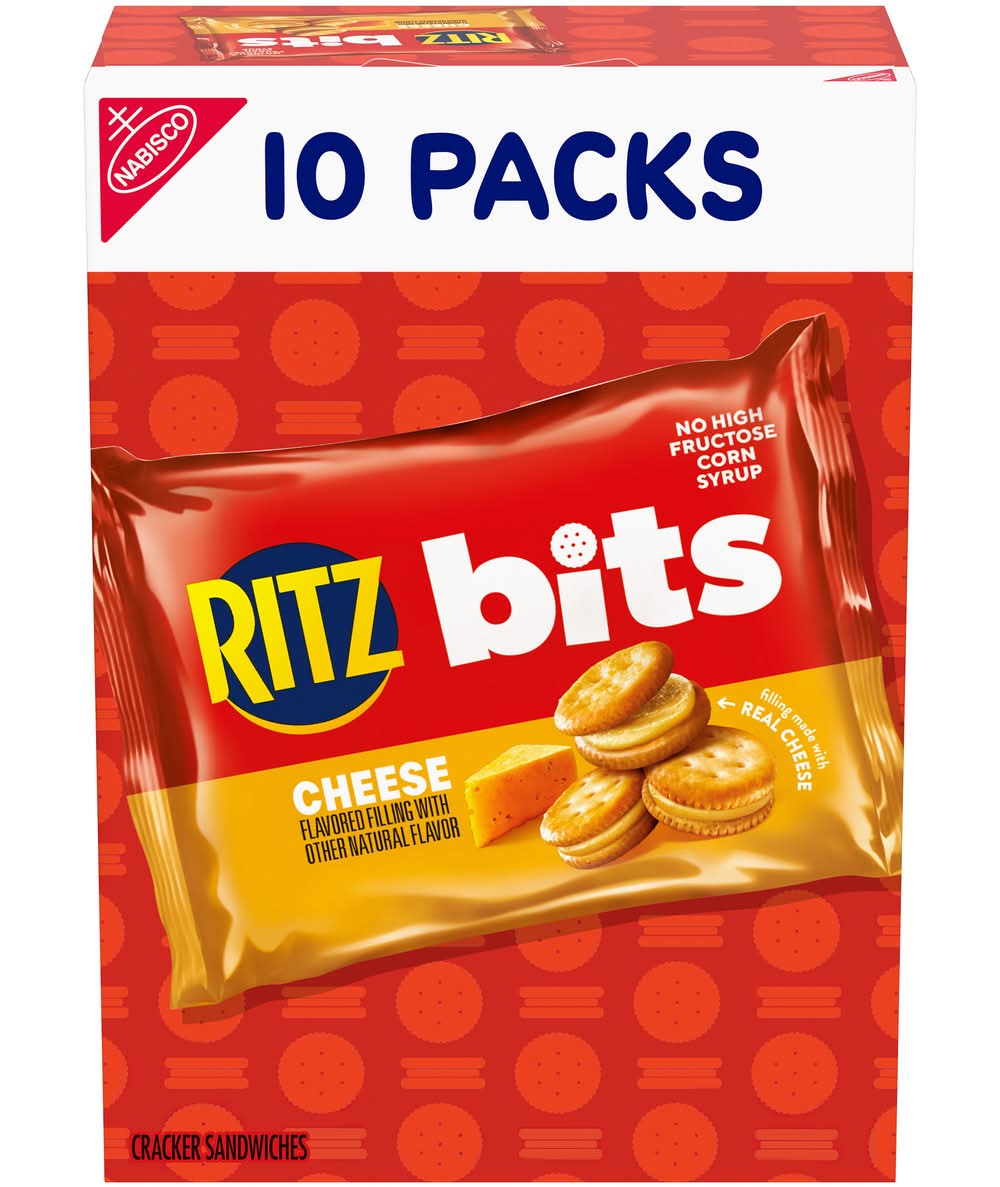 Ritz Bits Sandwich Crackers, Cheese (10 x 1 oz)