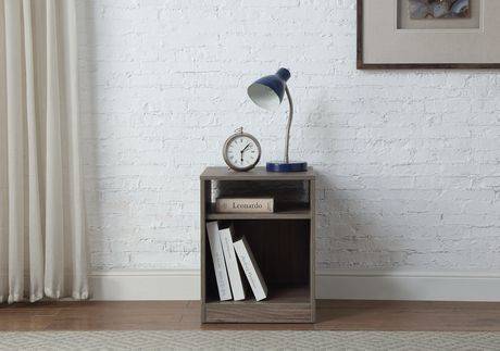 Mainstays Open Shelf Nightstand (rustic oak)