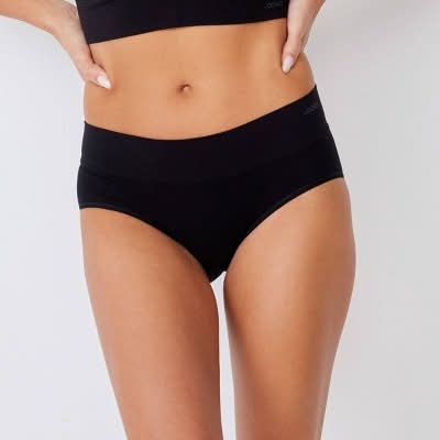 Jockey Generation™ Women's Seamfree® Comfort Waist Hipster Underwear 2pk - Black S: Mid Rise, Tagless, Knit