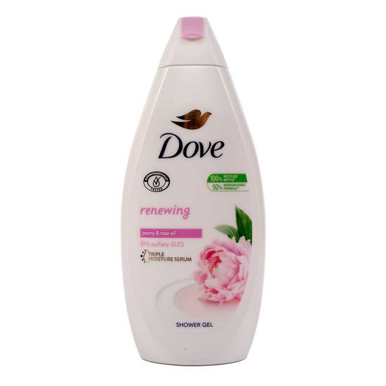 Dove gel de ducha peonia y aceite de rosa (botella 500 ml)