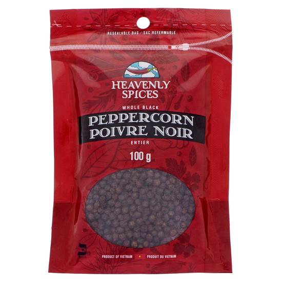 Heavenly Spices Whole Black Peppercorn In Pouch (125g)