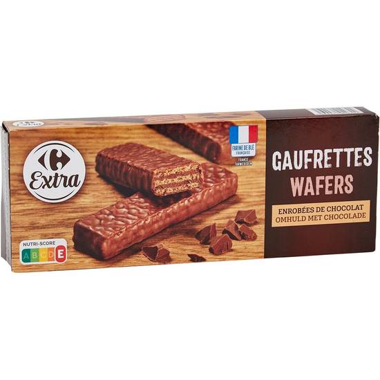 Carrefour Extra - Biscuits gaufrettes enrobées au chocolat