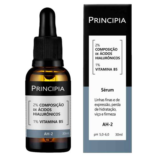 Principia sérum facial ah-2 2% ácido hialurônico + 1% vitamina b5 (30 ml)