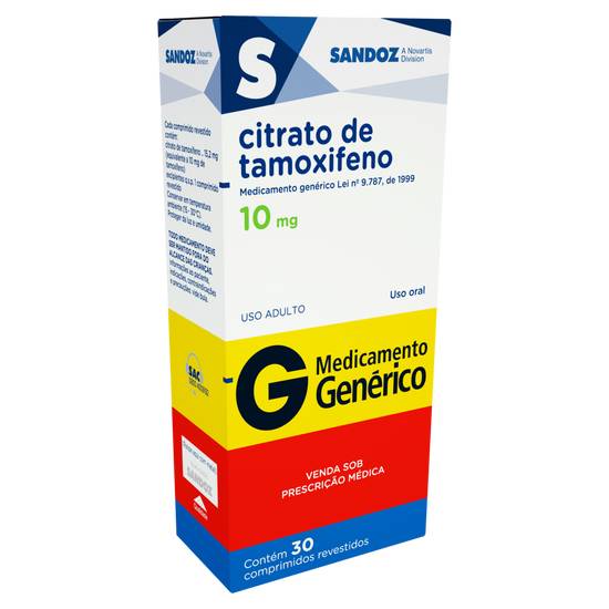 Sandoz do brasil citrato de tamoxifeno 10mg (30 comprimidos)