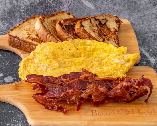 French Toast, Eggs, and Bacon