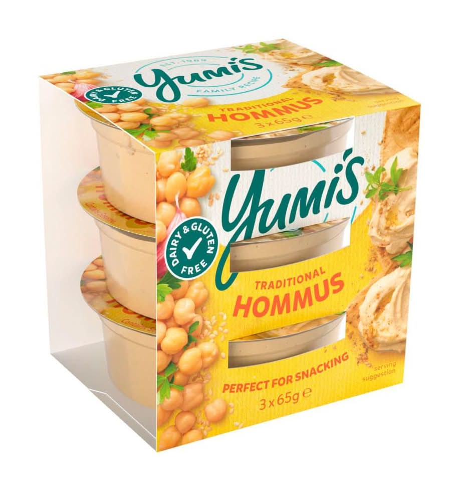 Yumi's Snacking Traditional Mini Hommus (3 x 65g)