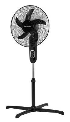 Holmes Oscillating Manual Stand Fan, 16 in, Black