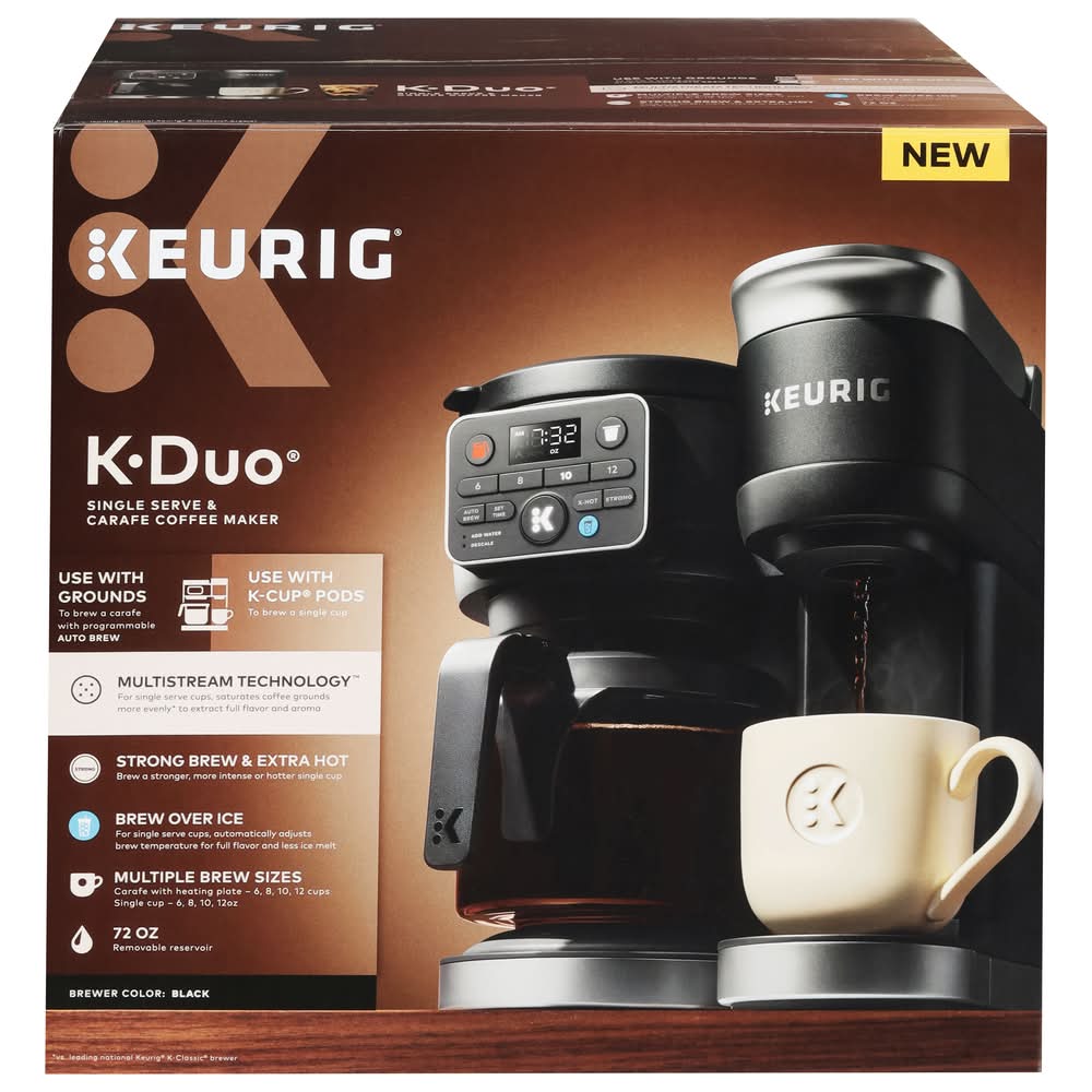 Keurig K-Duo Hot & Iced Single Serve & Carafe Coffee Maker, Black