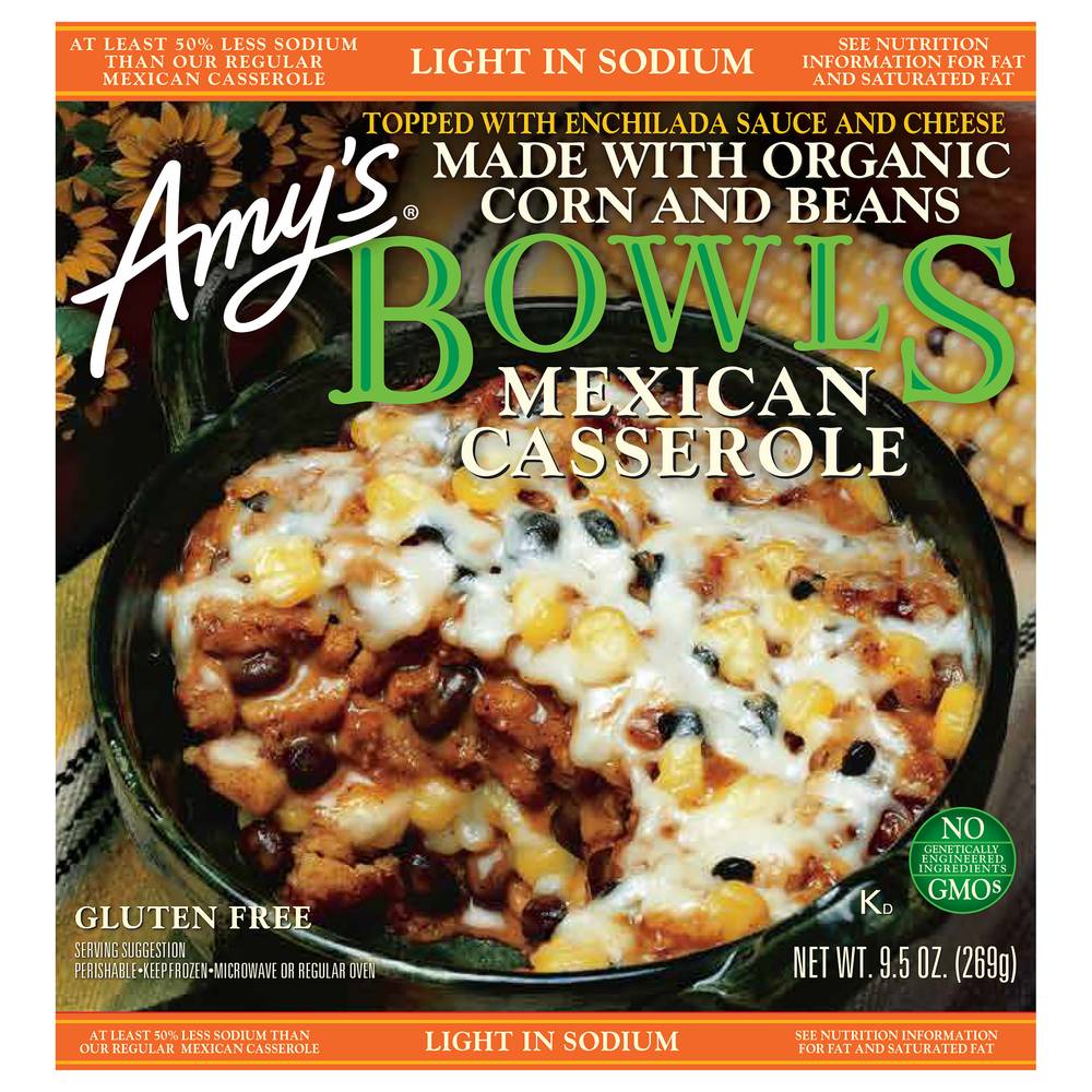 Amy's Bowls Gluten Free Light in Sodium Mexican Casserole