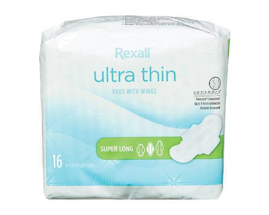 REXALL ULTRA THIN SUPER LONG WITH WINGS 16 PK