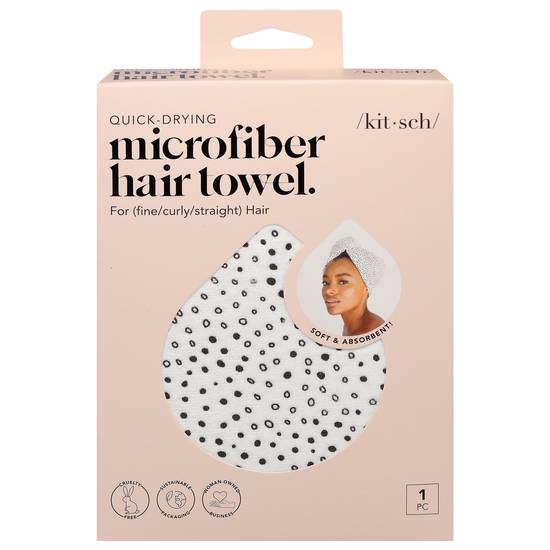 Kitsch Quick-Drying Microfiber Micro Dot Hair Towel