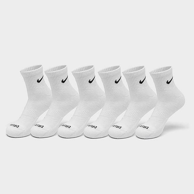 Nike Everyday Plus Cushioned 6-Pack Quarter Training Socks (Large)