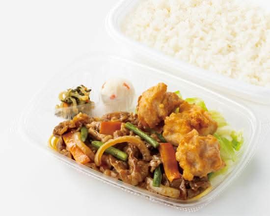 牛焼肉＆から揚弁当