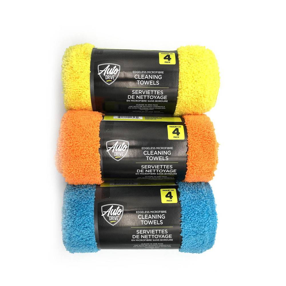 Autodrive les serviettes en microfibre autodrive (14 po x 14 po) - multi-purpose microfibre towels (4 units)