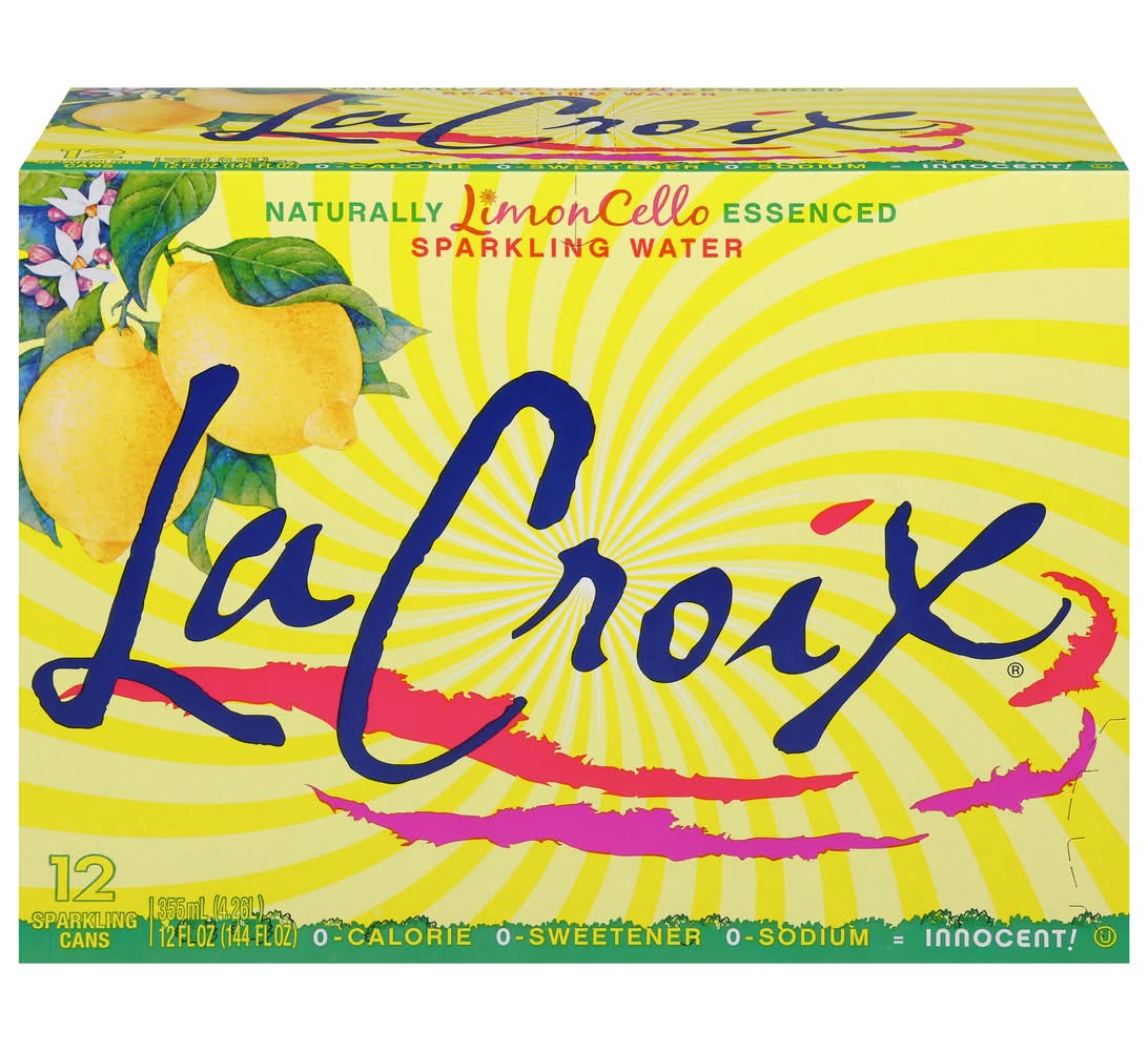 La Croix Naturally Essenced Sparkling Water, Limoncello (12 x 12 fl oz)