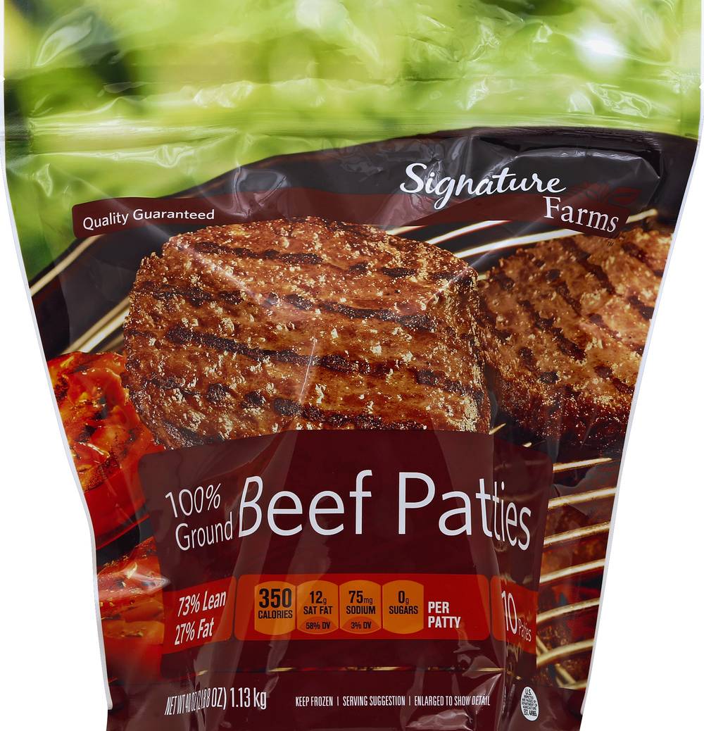 Signature Farms Ground Beef Patties (2.5 lbs)