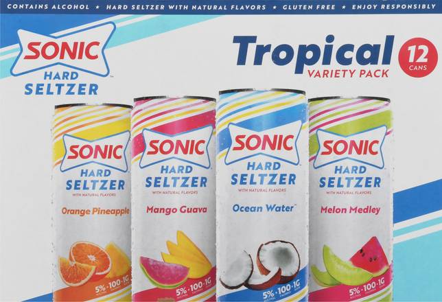 Sonic Tropical Gluten Free Variety pack Hard Seltzer (12 pack, 12 oz)