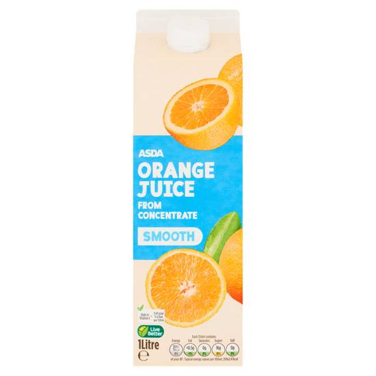 Asda Orange Juice Smooth from Concentrate 1 Litre