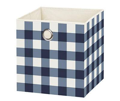 Real Living Gingham Plaid Fabric Bin (10.5 inch)