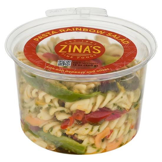 Zina's Rainbow Salad Pasta With Bell Peppers and Olives