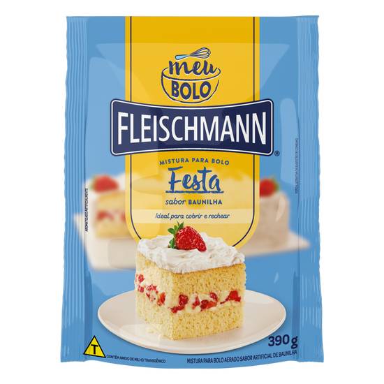 Fleischmann mistura para bolo de baunilha meu bolo (390g)