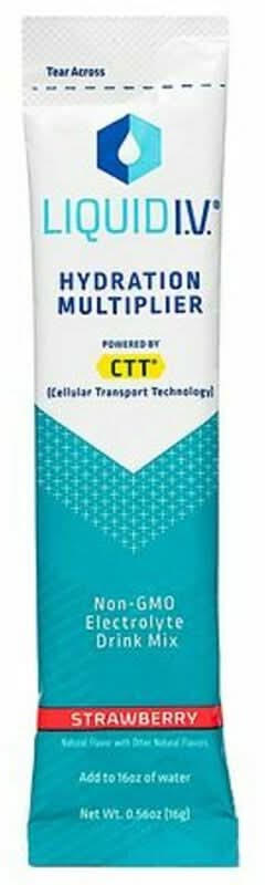 Liquid IV Hydration Multiplier Strawberry Electrolyte Drink Mix 0.56oz