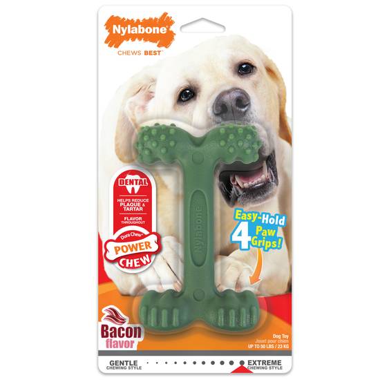 Nylabone Power Chew Easy-Hold Dog Dental Chew Toy Bacon (large/giant)