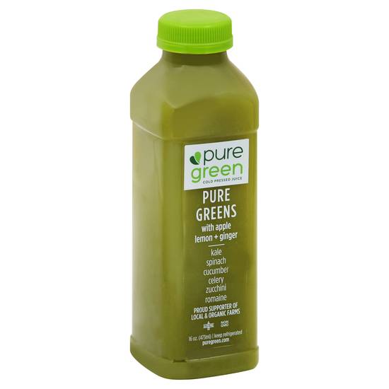 Pure Green Apple Lemon + Ginger Cold Pressed Juice (16 oz)