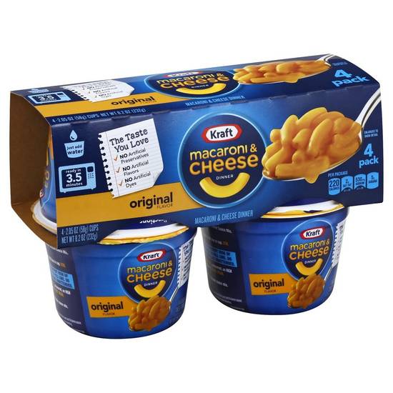 Kraft Macaroni & Cheese Original Flavor Cups (4 ct)