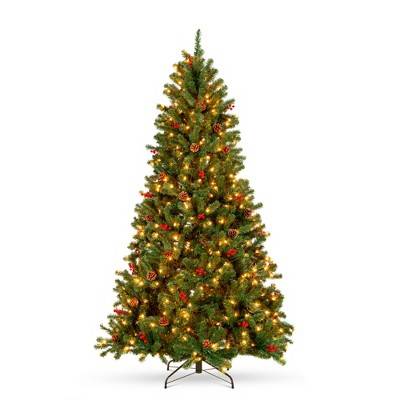 Best Choice Products 7.5ft Pre-Lit Pre-Decorated Holiday Spruce Christmas Tree w/ 1,346 Tips, 550 Lights, Metal Base