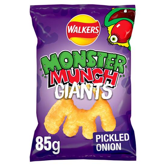 Walkers Monster Munch Giants Pickled Onion Sharing Snacks Crisps 85g