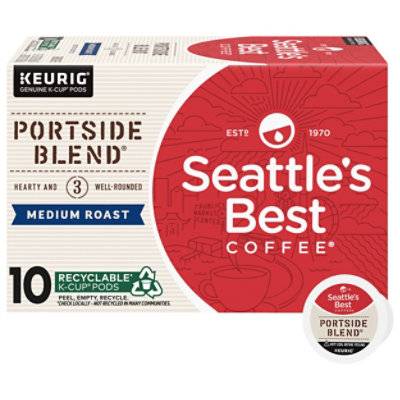 Seattle's Best Coffee Portside Blend Medium Roast Ground Coffee K-Cup Pods (10 ct, 0.37 oz)